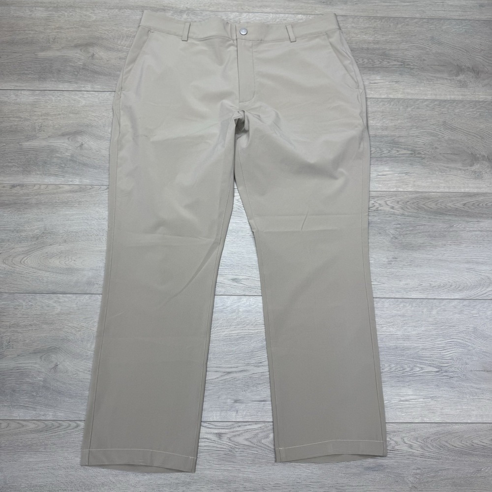 Vineyard Vibes Fairway Pants Men's Sz 38x30 Brown Khaki Golf Performance Casu - Picture 3 of 8